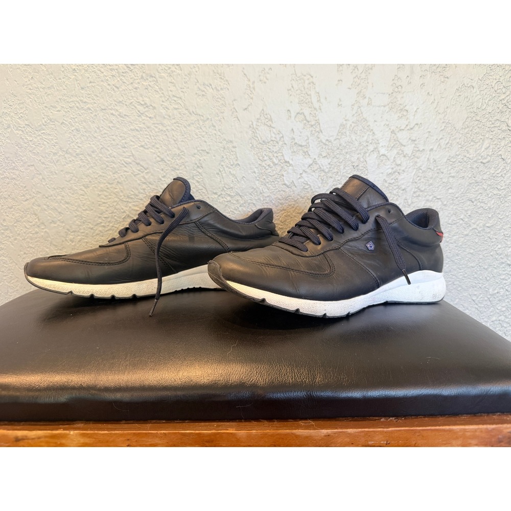 Dubarry of Ireland Aquatech Navy Blue Leather Nautical Sneakers Mens